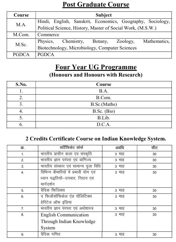 Course Programmes